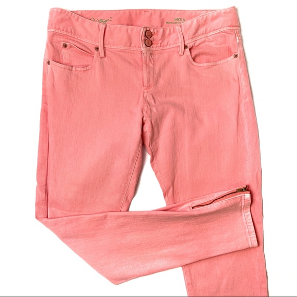 Lilly Pulitzer Denim - Lilly Pulitzer Worth skinny Mini Zip Pink Jeans 8